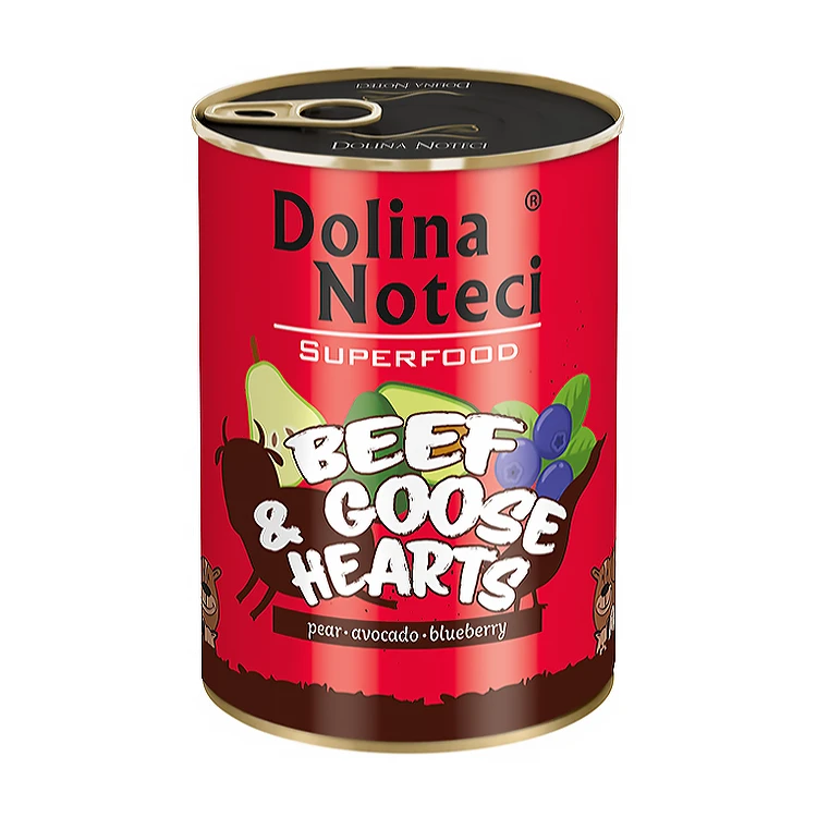 Dolina Superfood Beef and Goose hearts 400 gr
