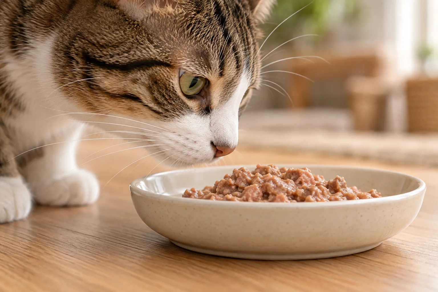 Diferentes texturas de alimento húmedo para gatos